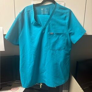 Figs Teal Scrub Set - Catarina Top (XL) and Zamora Joggers (L)